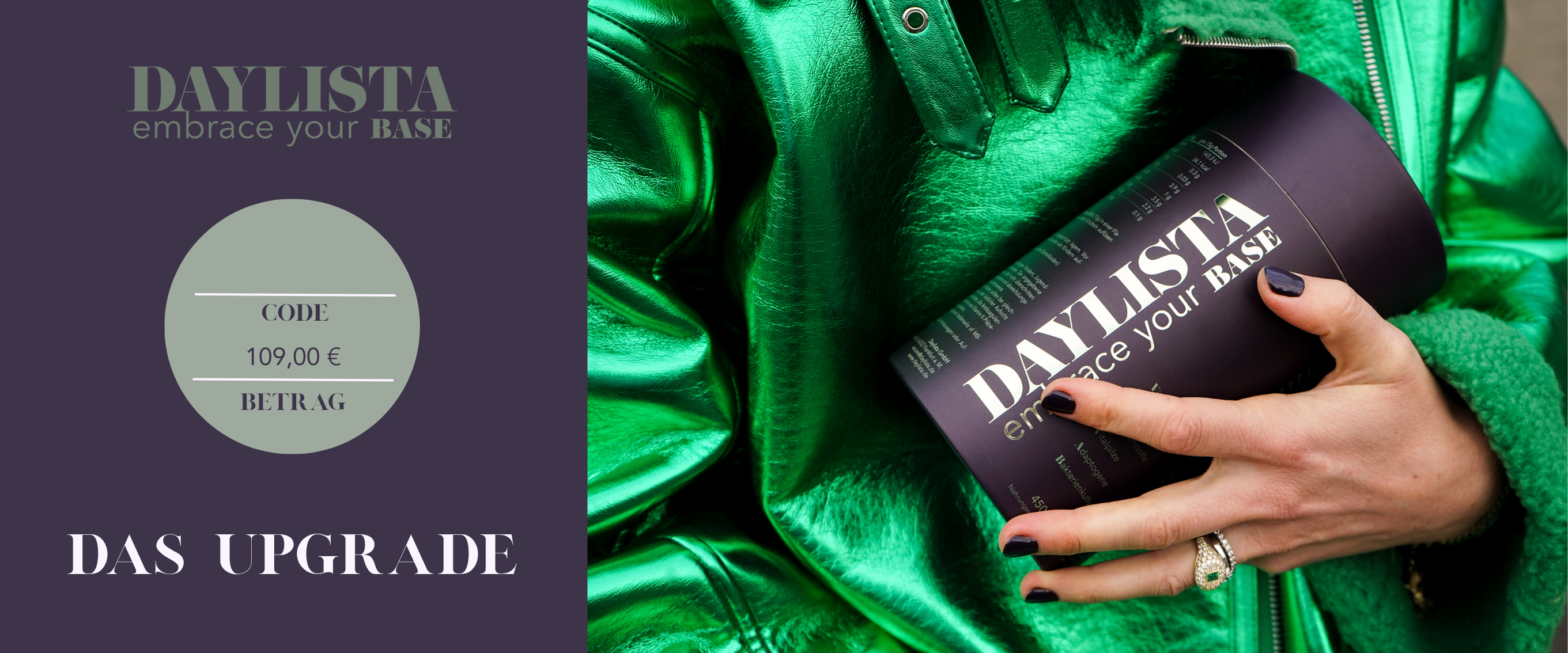 Digitale Geschenkgutschein | DAYLISTA embrace your BASE (Monatsvorrat)